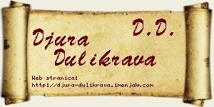 Đura Dulikrava vizit kartica